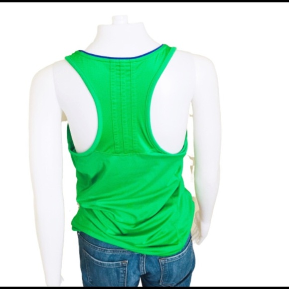 ADIDAS Racerback Tank/Top With Shelf Bra Green Size Medium - Picture 6 of 7